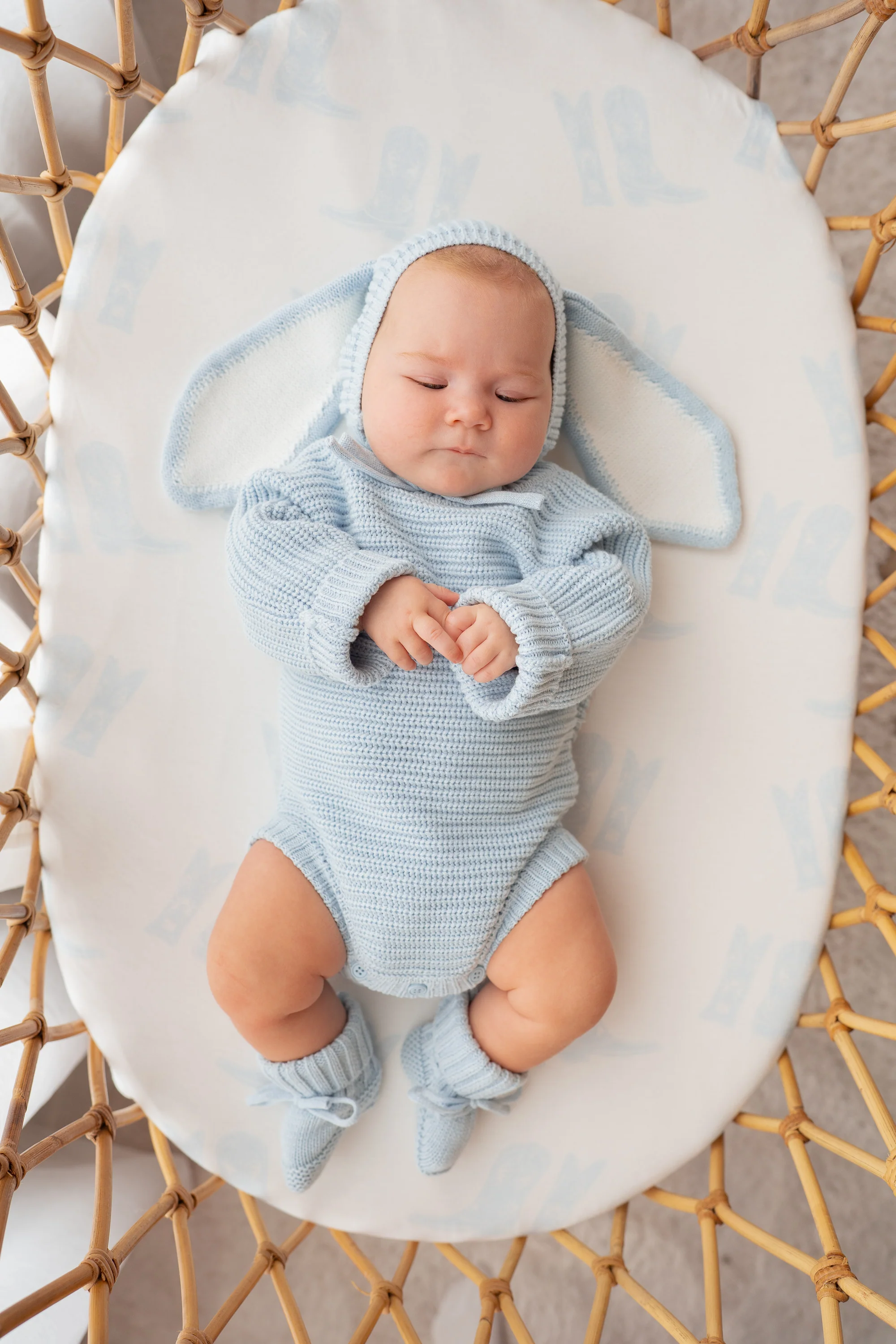 Chunky Knit Romper | Sky Blue - Image 10