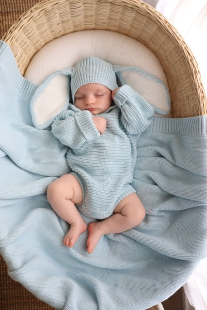 Chunky Knit Romper | Sky Blue - Image 6