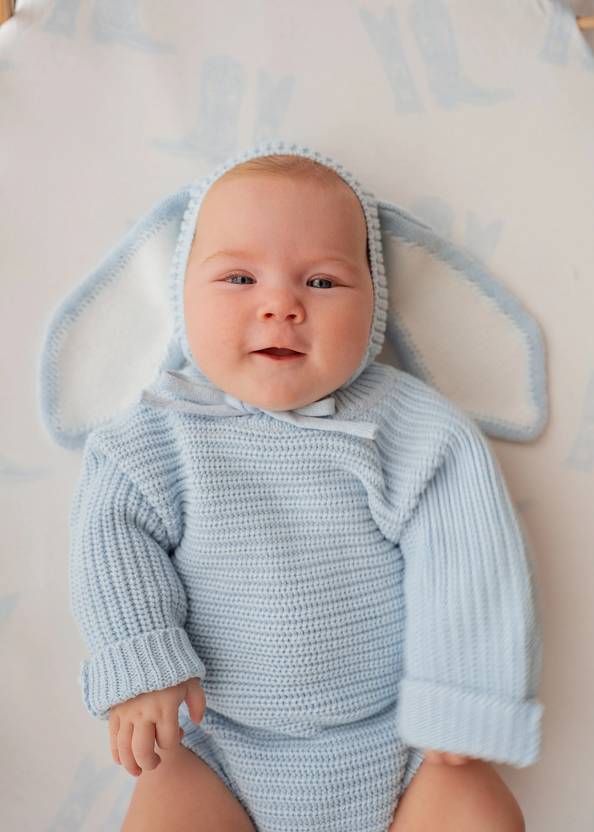 Chunky Knit Romper | Sky Blue - Image 7