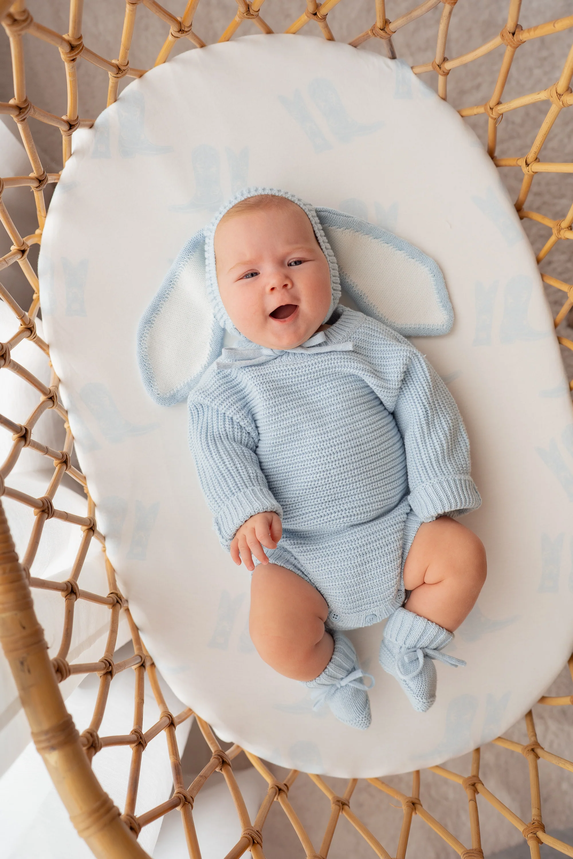 Chunky Knit Romper | Sky Blue - Image 8