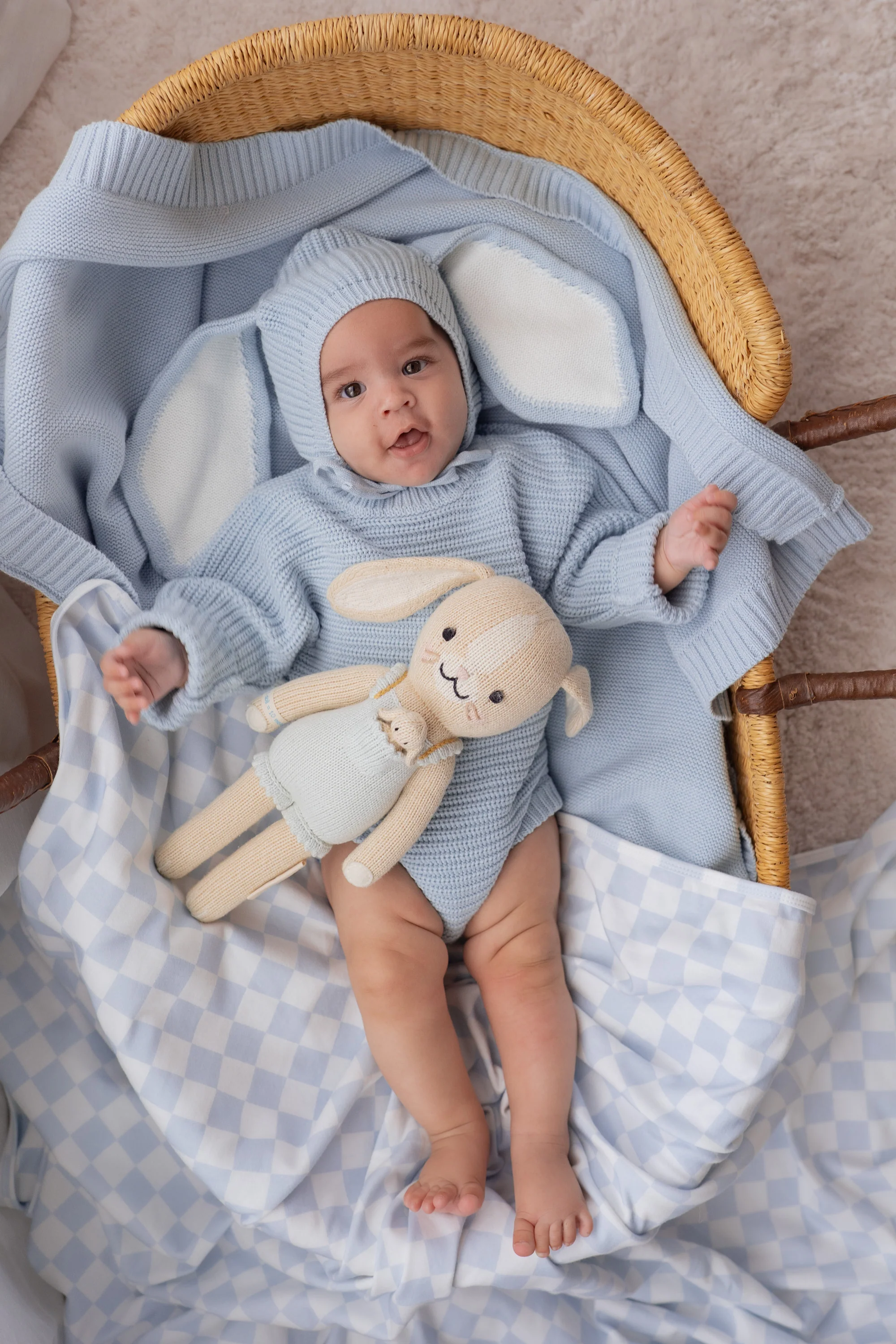 Chunky Knit Romper | Sky Blue - Image 9