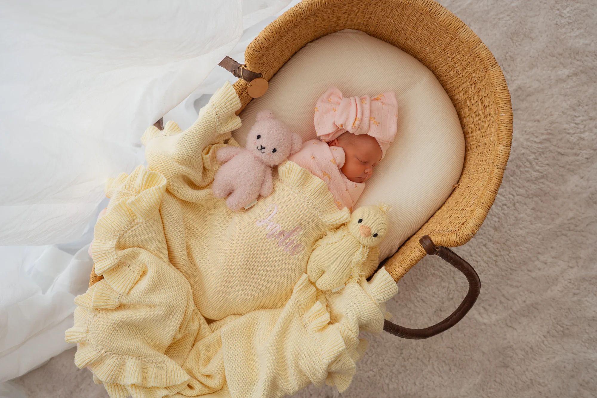 Frill Knit Blanket | Lemon *JULY PRE-ORDER* - Image 3