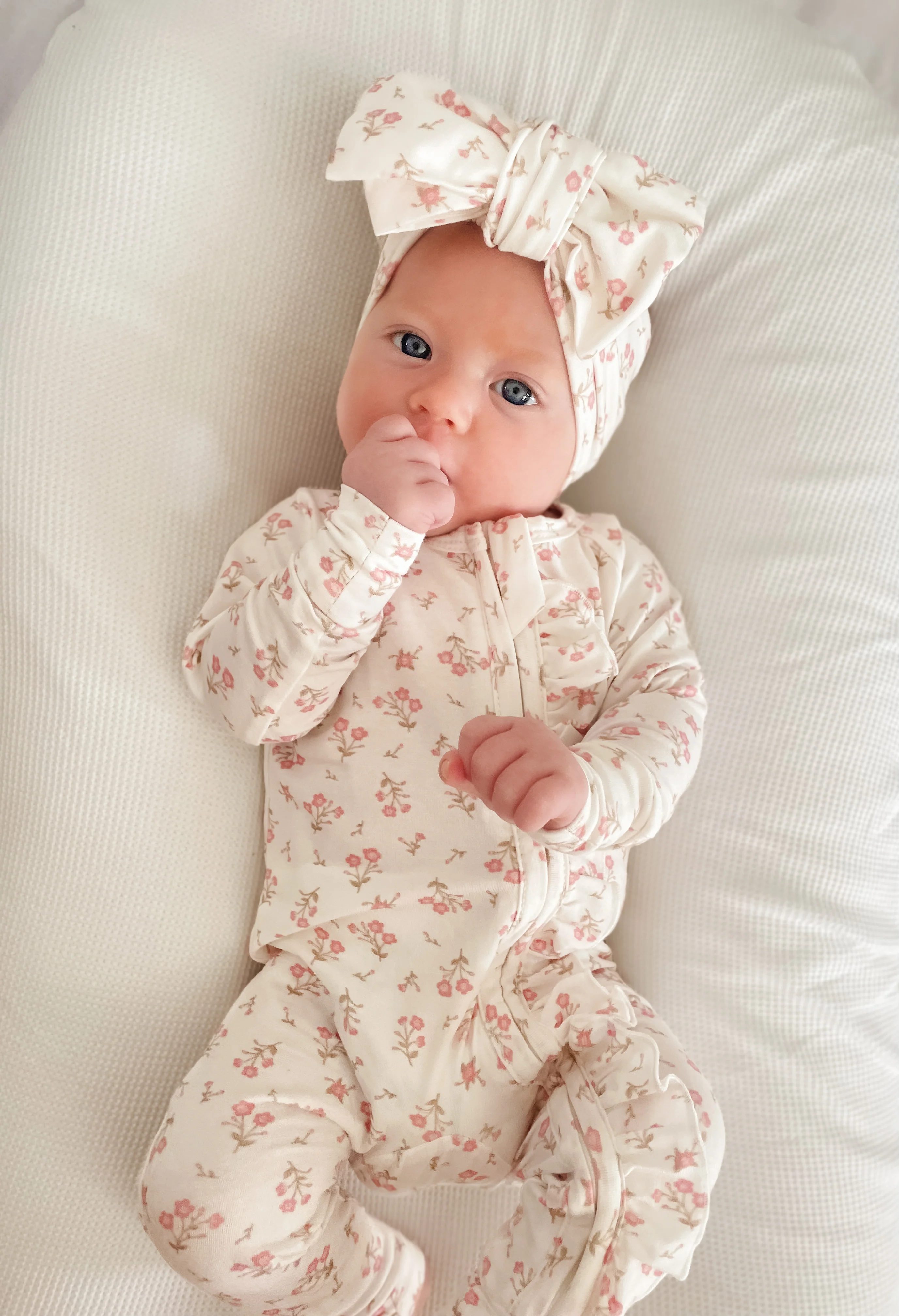 Frill Zip Romper | Paisley Peony - Image 3