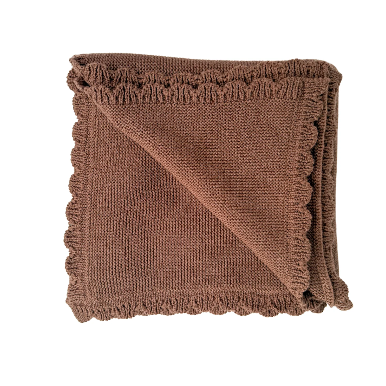Heirloom Knit Blanket | Chocolate - Image 3