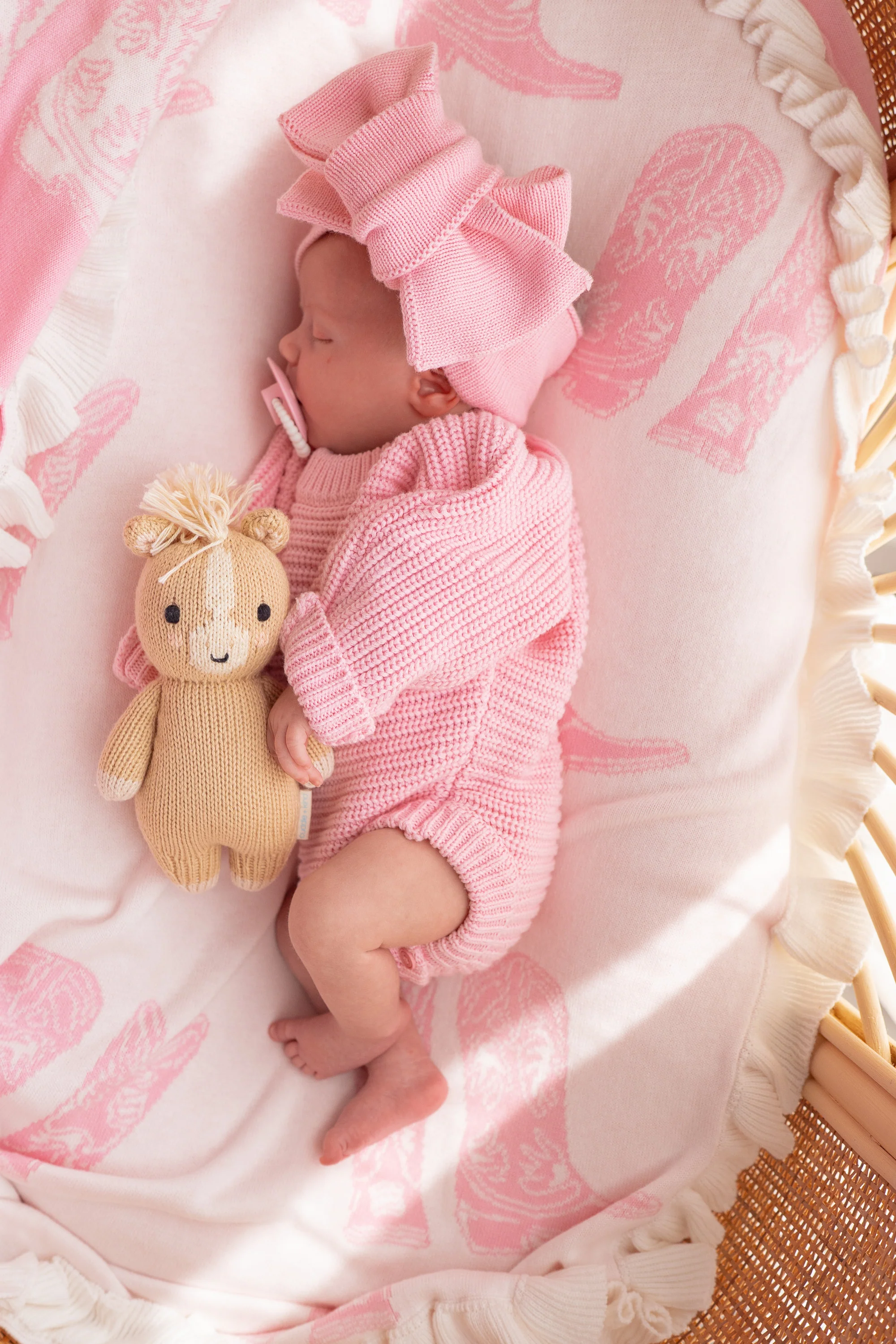 Knit Blanket | Pink Cowgirl Boots - Image 6
