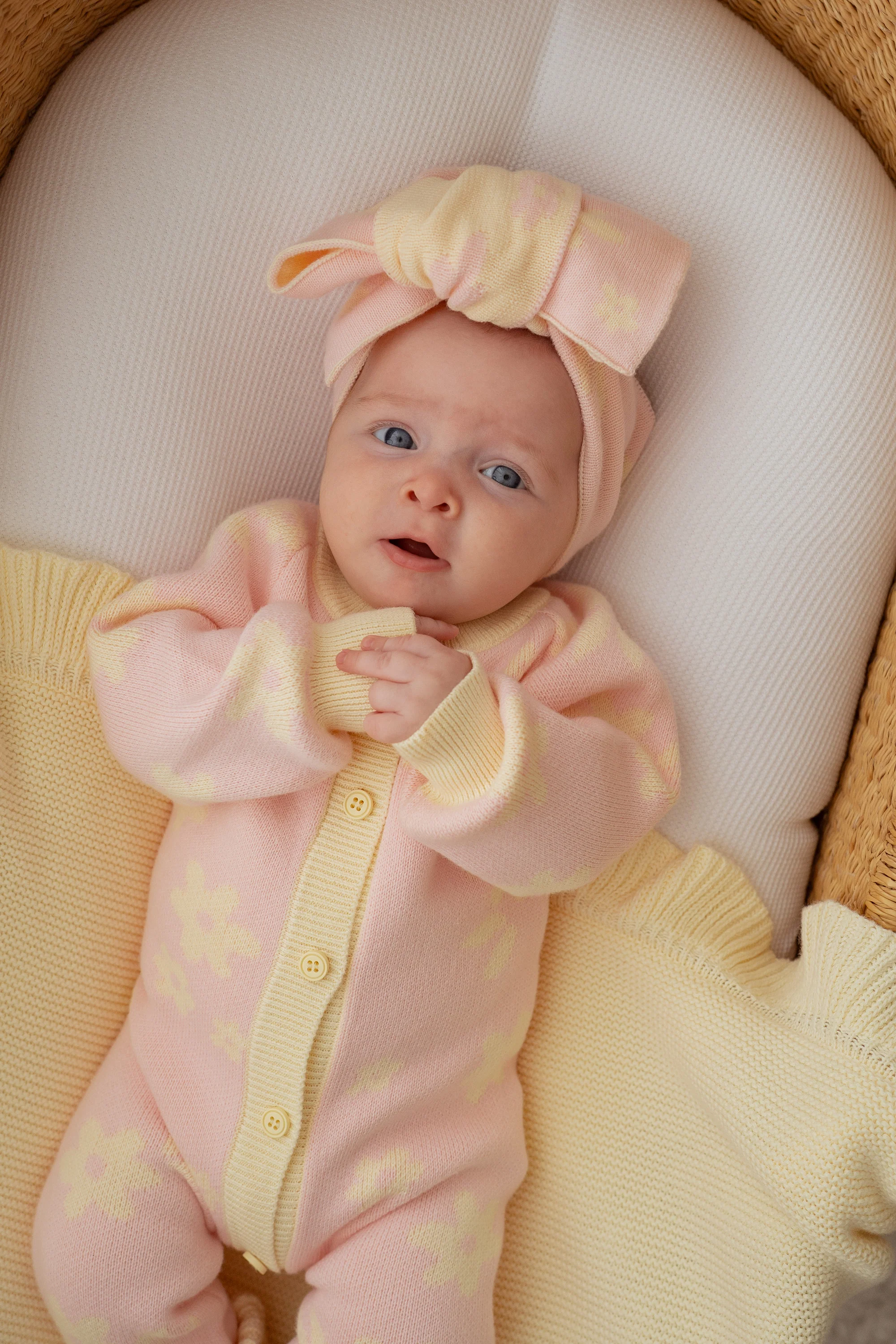 Knit Classic Romper | Daisy Floral Lemon - Image 6