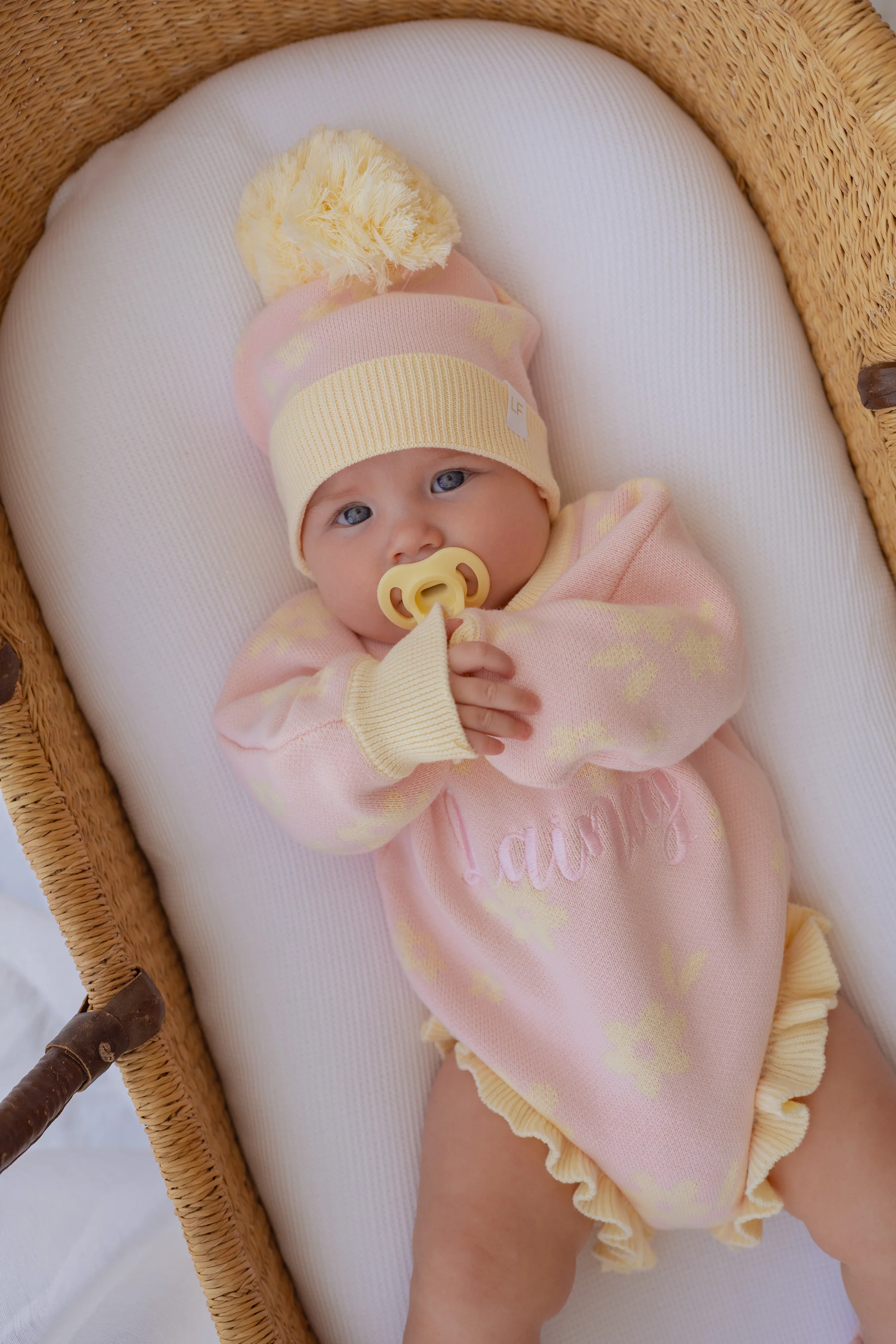 Frill Knit Romper | Daisy Floral Lemon - Image 5