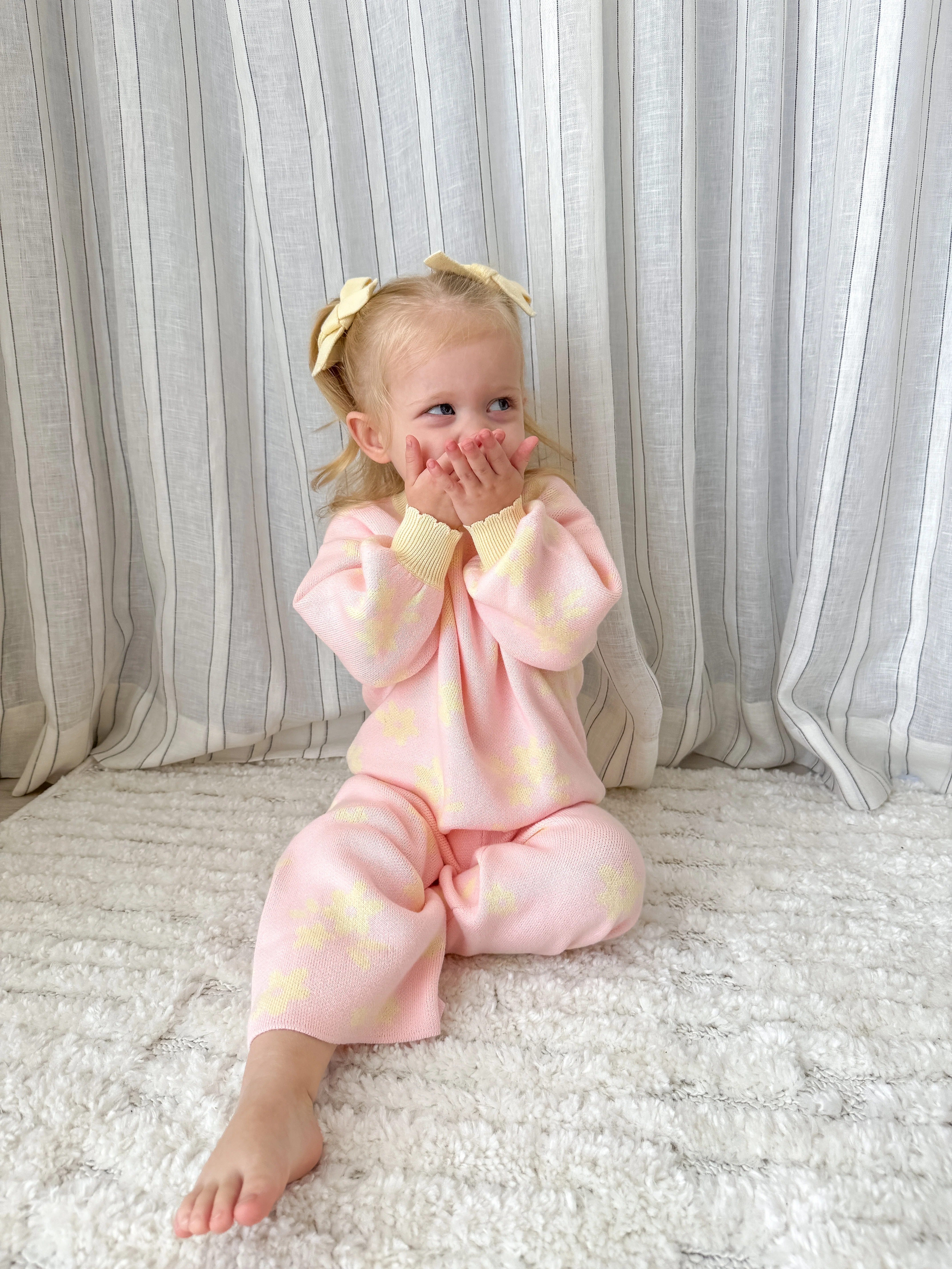 Knit Set | Daisy Floral Lemon - Image 6