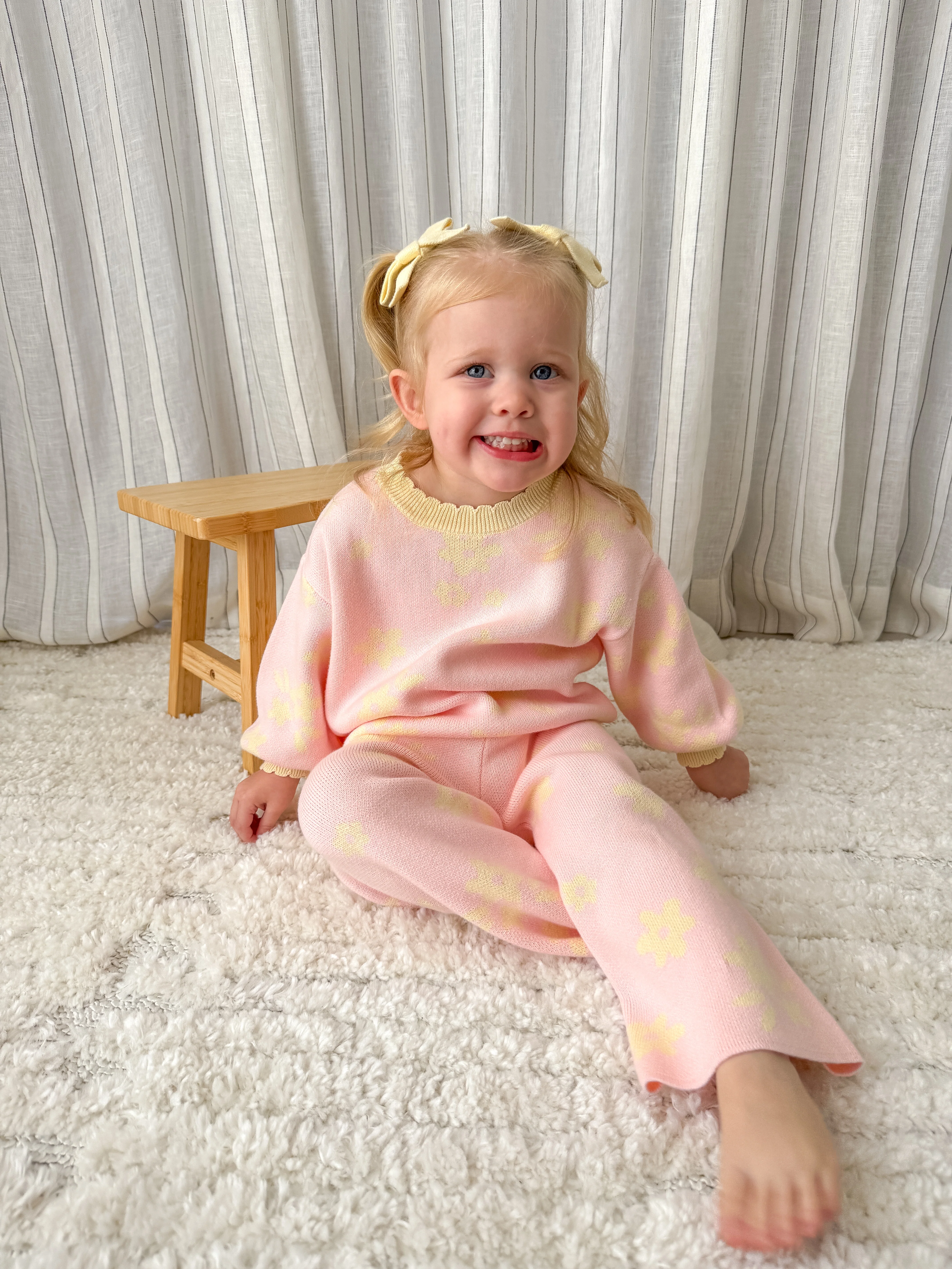 Knit Set | Daisy Floral Lemon - Image 8