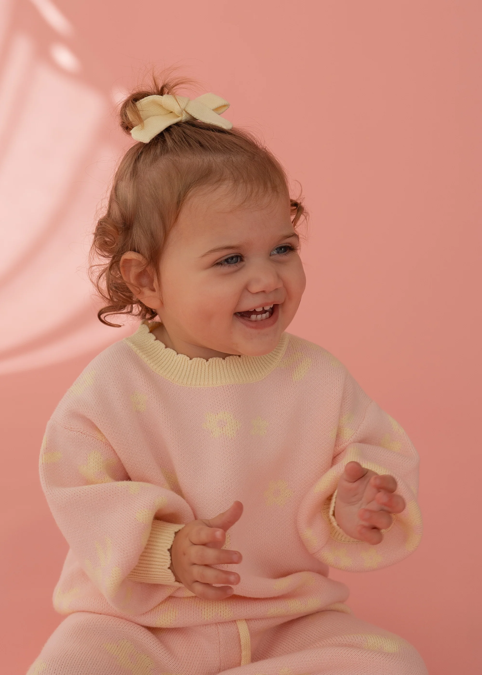 Twin Bow Clips | Lemon Knit *AUGUST PRE-ORDER* - Image 3